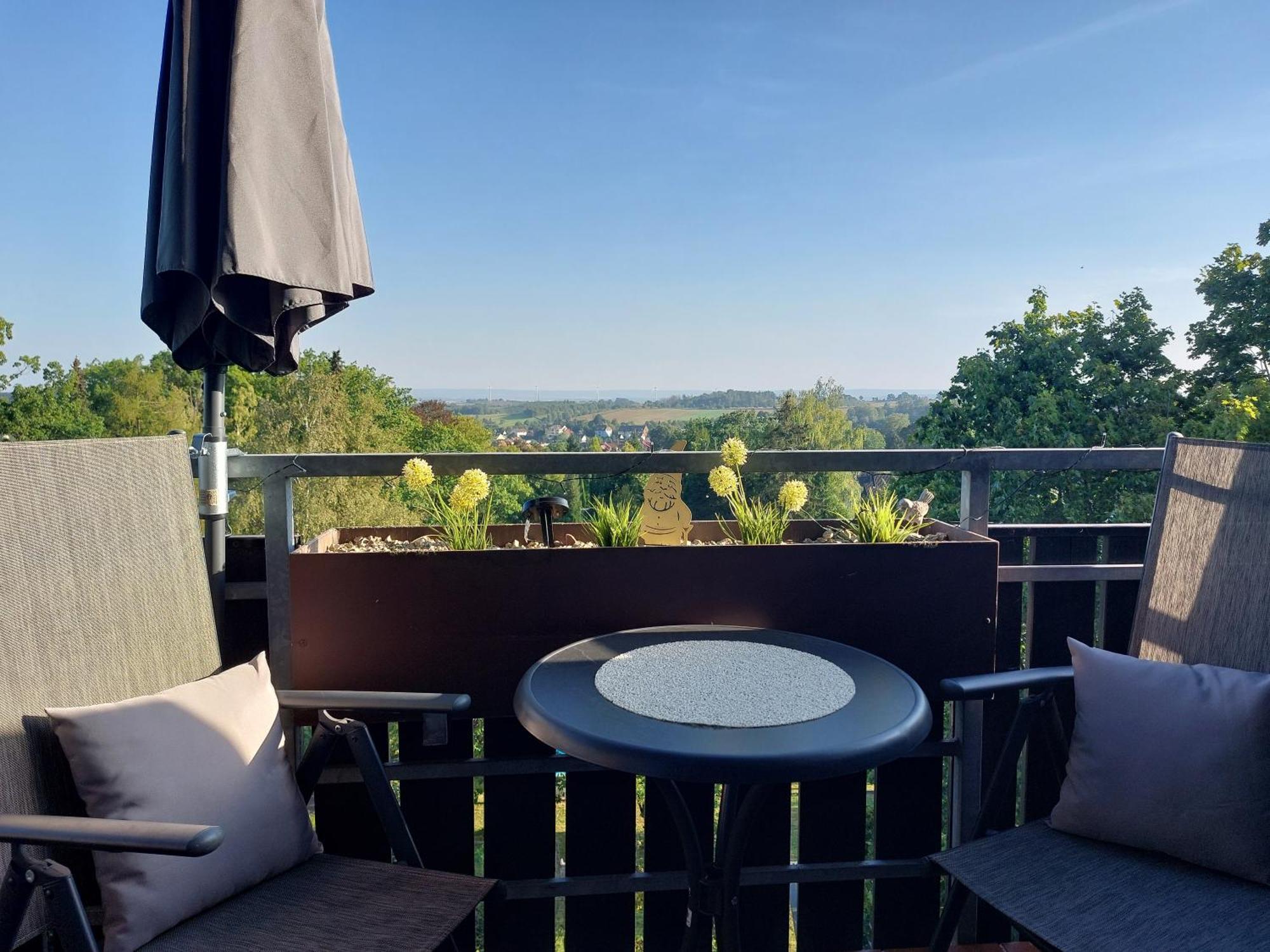 Ferienwohnung Gipfelglueck Mit Fernblick Und Strandkorb Bad Sachsa Bagian luar foto